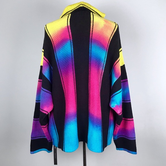 Amiri Rainbow Wide Stripe Baja Cotton Sweater - Picture 4 of 8